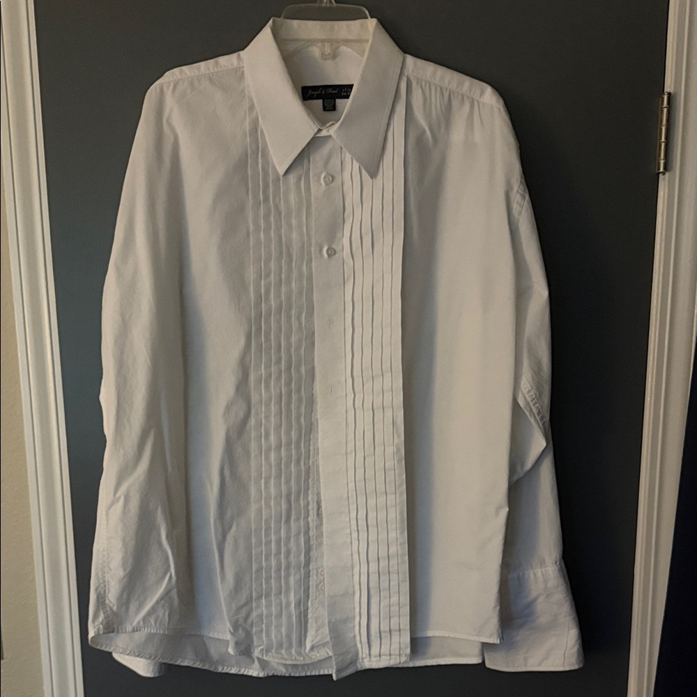 Joseph & Feiss White Tuxedo Dress Shirt